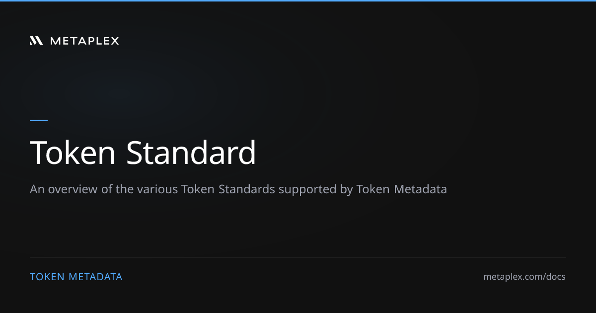Token Standard | Token Metadata