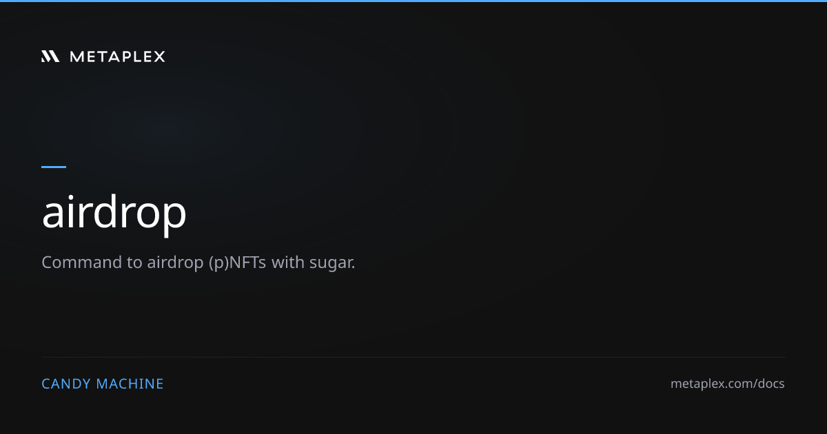 airdrop | Sugar
